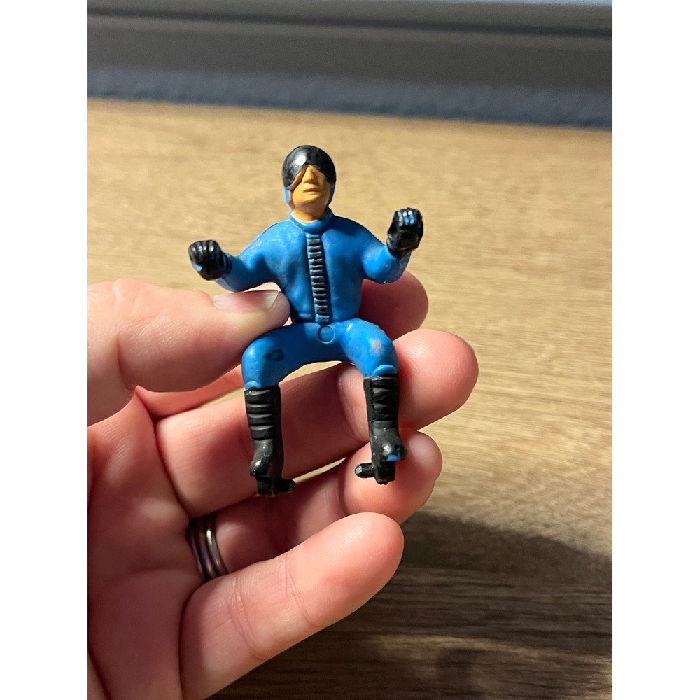 Vintage Buddy L Corp Blue Pilot Driver Figure Seated Vehicle Accessory Mini Toy